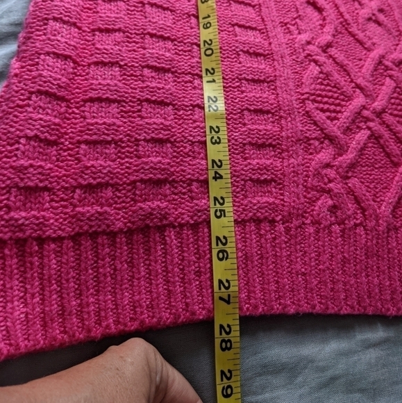 RILEY & Rae Bright Pink Cable Knit Tunic Sweater XXL Barbiecore Spring  Plus - Picture 11 of 11